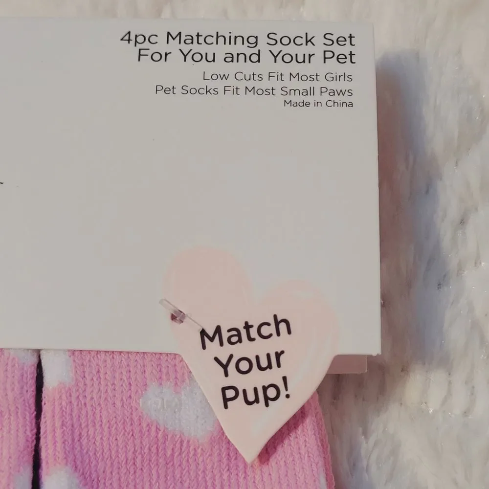 Marilyn Monroe 2 Pair Sock Set for a Girl & Her Pet OSFM Low Cut Puppy Love New
